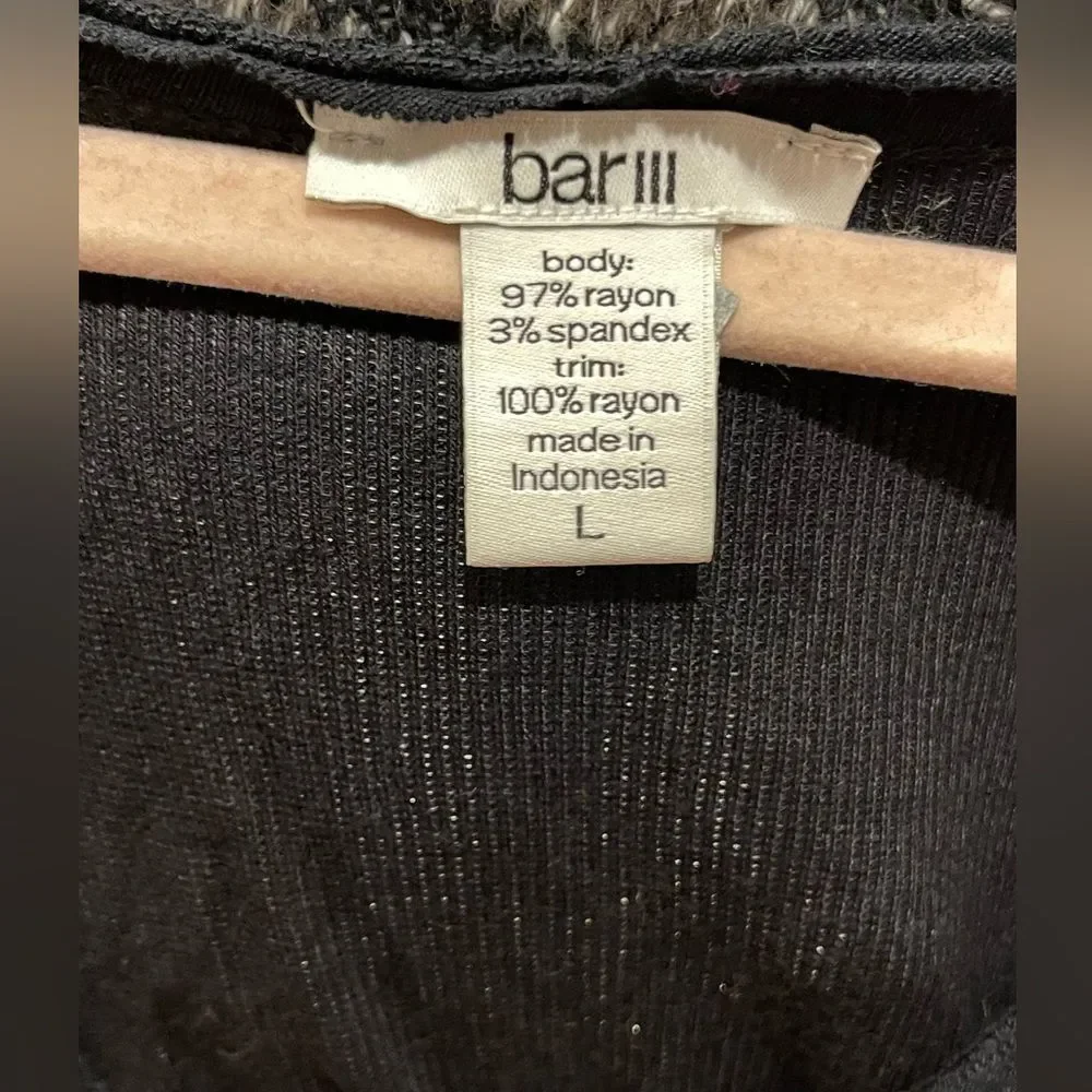 Bar III loose fitting cotton/rayon layered tank top - Picture 3 of 3